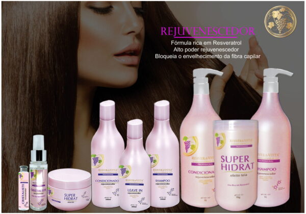 Kit Capilar Rejuvenescedor Profissional Resvera Vitta